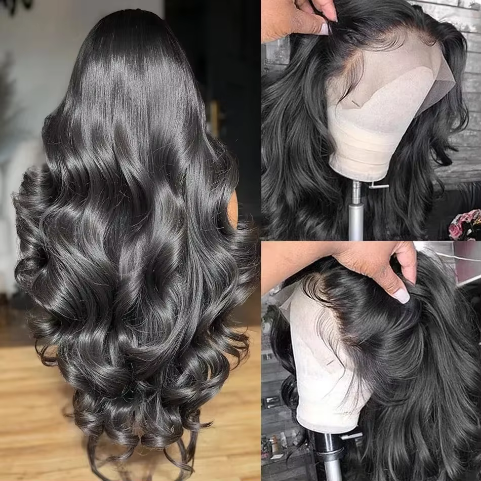 Perruque Lace Front Body Wave 30-36 pouces, densité 200, avec dentelle frontale 13x4 ou 13x6, en che