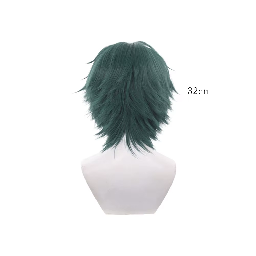 Perruque de Cosplay synthétique Maki Zenin, cheveux courts et lisses, vert foncé, pour Festival Frie