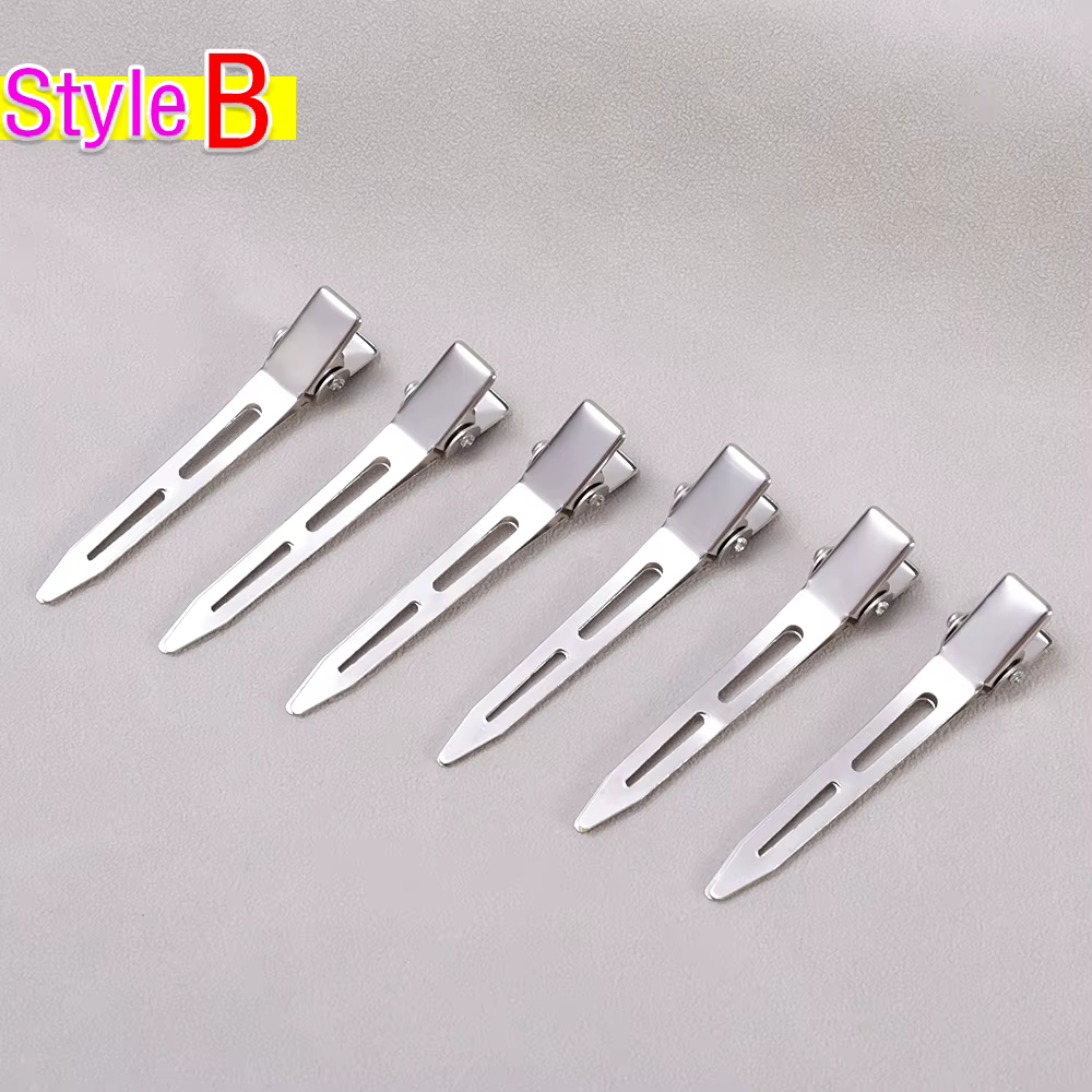 Pinces de soins capillaires en métal et acier, pince de séparation pour coiffure, barbier, utilisati