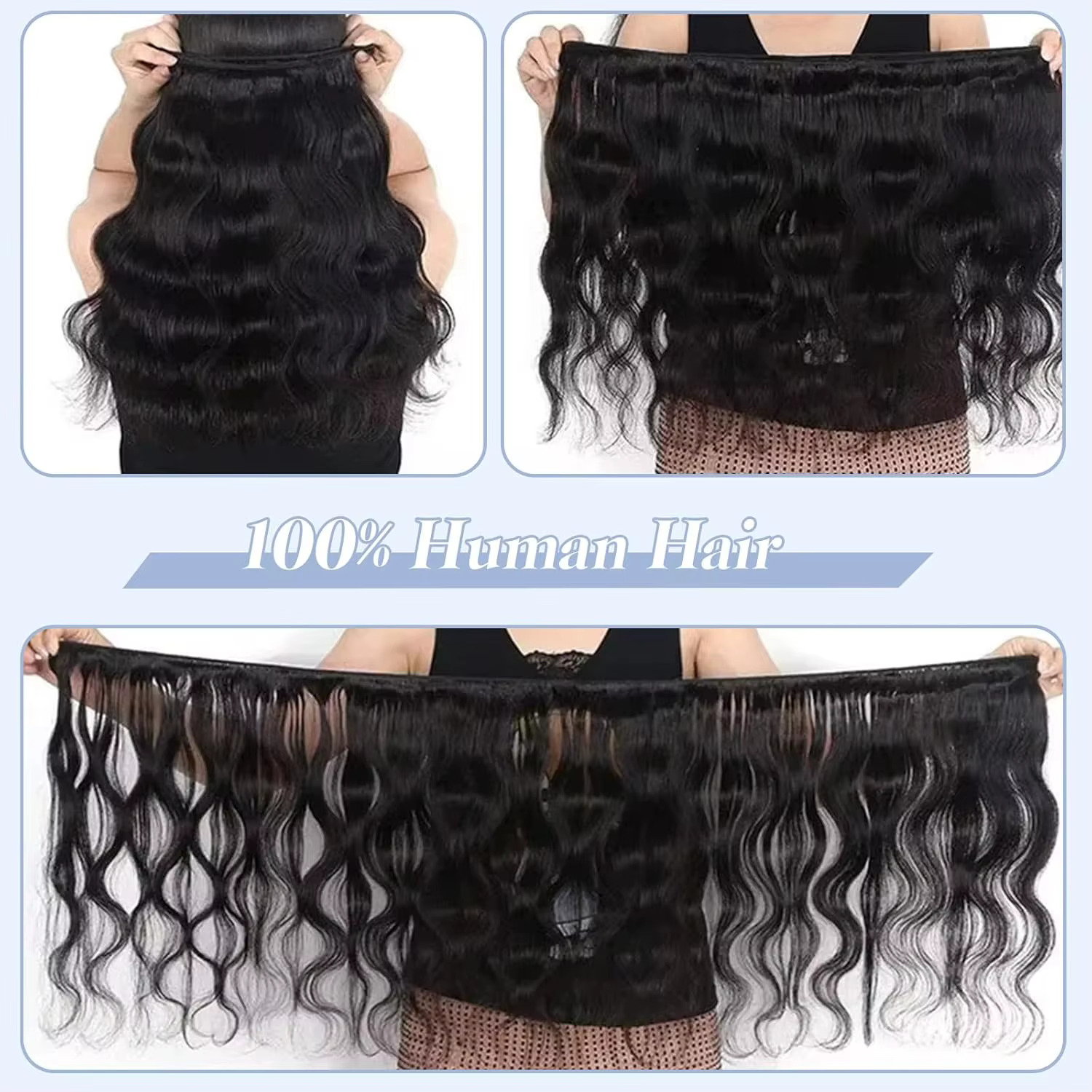 Extensions de Cheveux Humains Ondulés 14A, 40 Pouces, Cheveux Brésiliens Vierges Non Traités, 1, 3 o