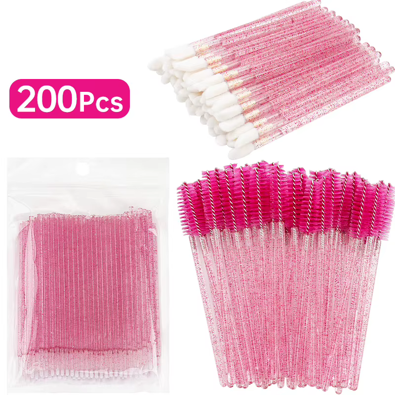 Ensemble de maquillage pour extensions de cils, 200 pièces, Micro brosse spéciale pour l'élimination