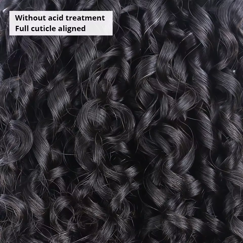 Extensions de cheveux humains bouclés crépus 15A Pixie Curls, lots de 3/4, cheveux vierges bruts bou
