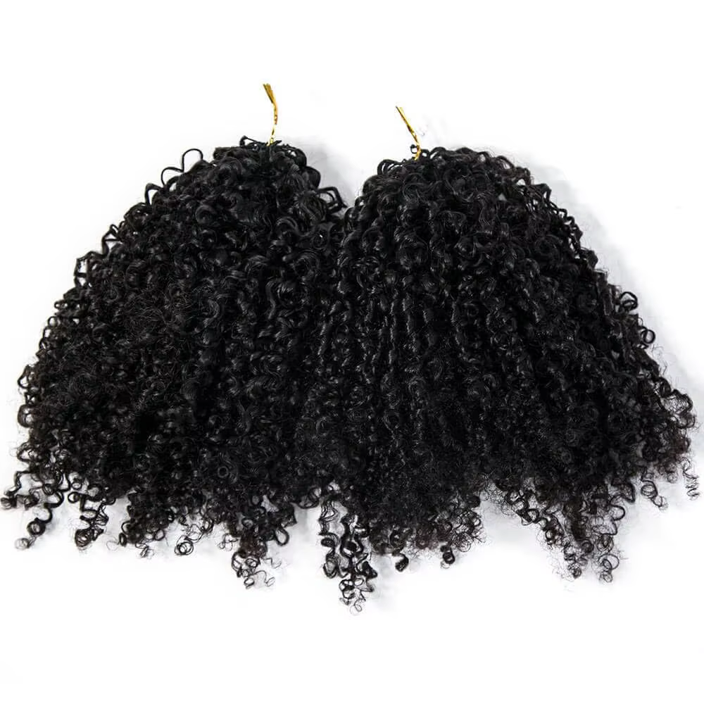 Extensions de cheveux humains au Crochet en plumes, boucles Pixie sans nœuds, légères, pré-separées 