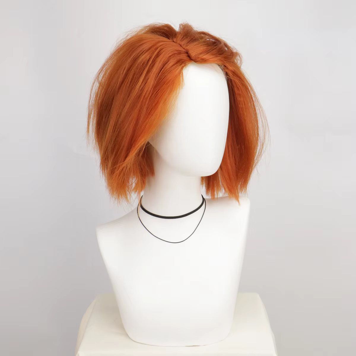 Perruque Yaki courte Orange marron Chucky Halloween Cosplay pour hommes de mal tueur perruque malédi