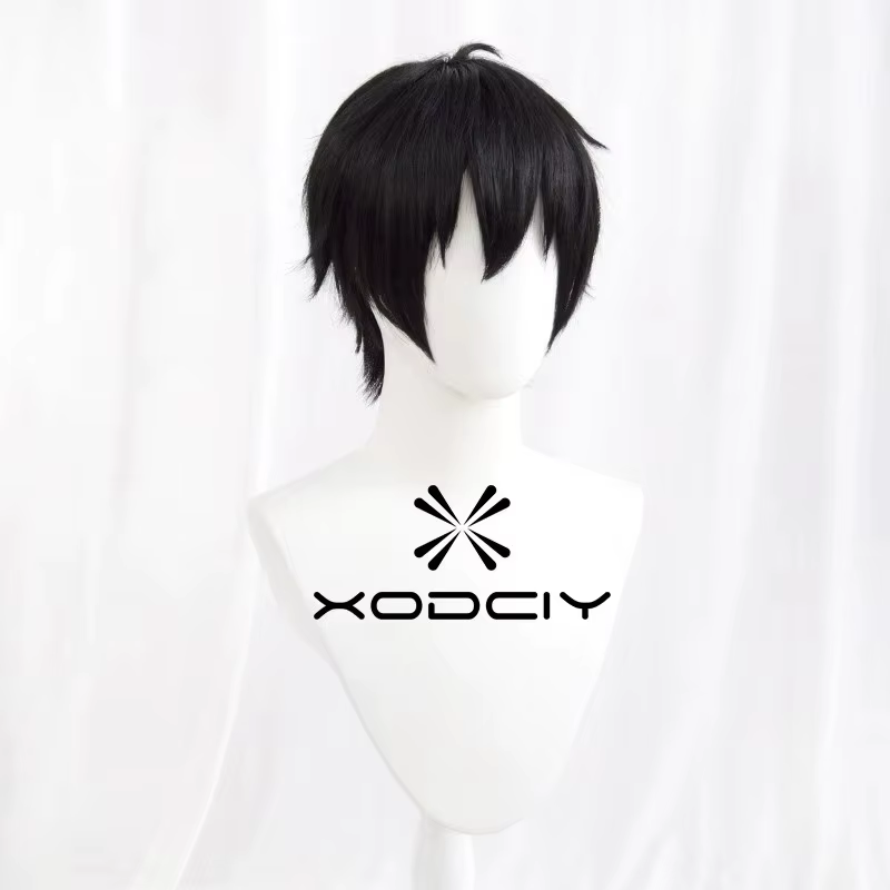 Perruque Cosplay Kirito Yuuki en Fiber de résistance à la chaleur, Anime Sword Art en ligne
