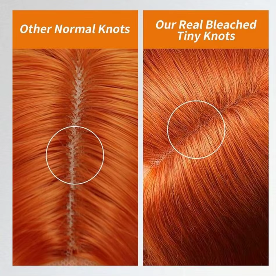 Perruque en cheveux humains Deep Wave 13x4 avec dentelle transparente, densité 220%, couleur gingemb