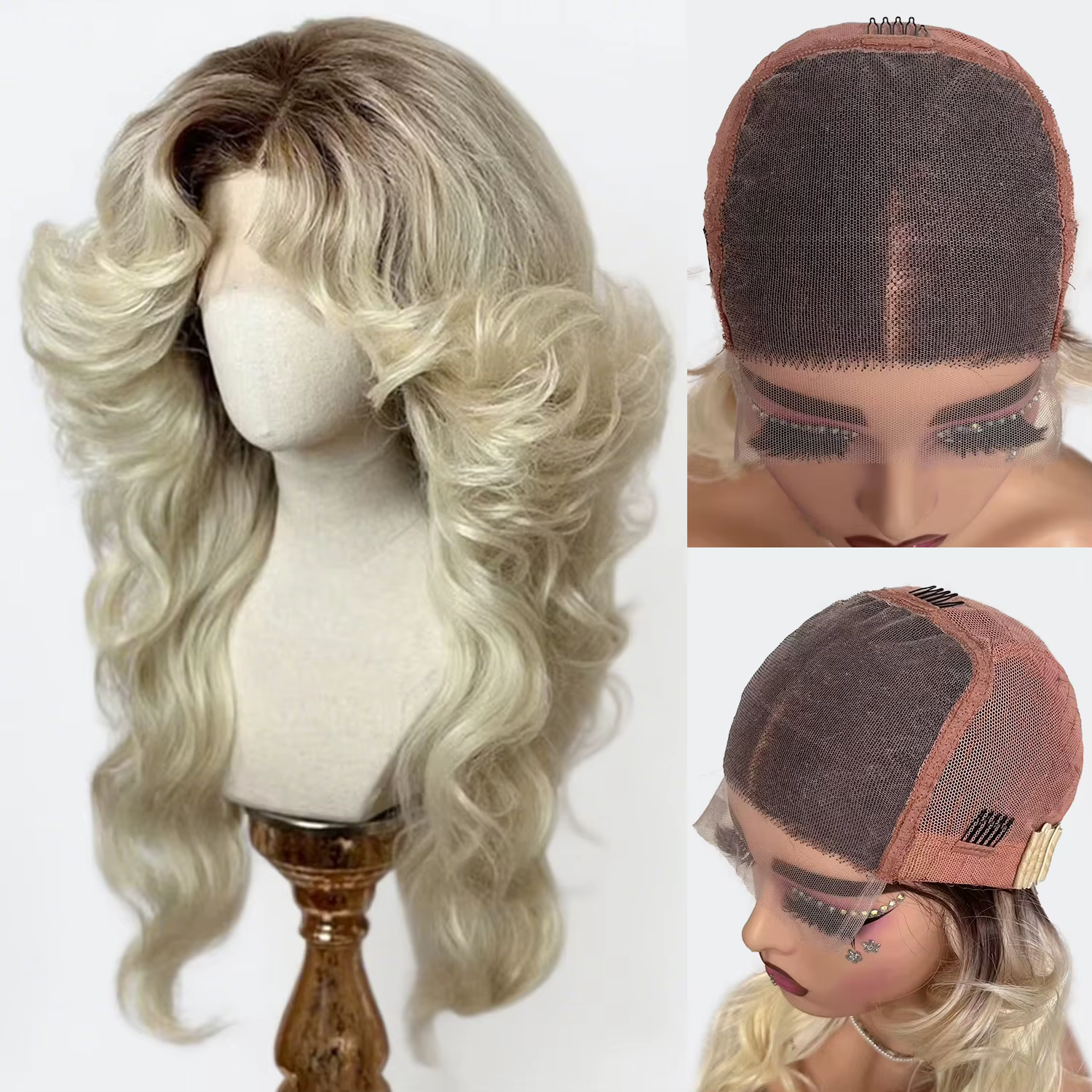 Farrah Fawcett 70s grande perruque pour femmes Vintage 5X5 HD dentelle avant fermeture Look classiqu