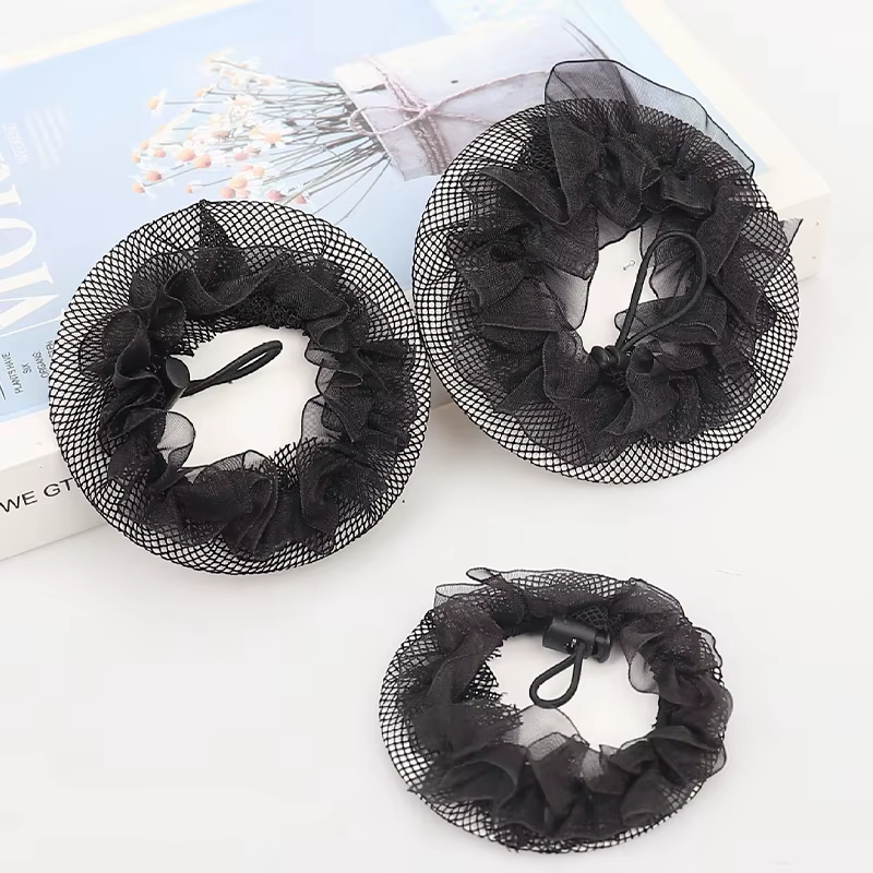 Filet à cheveux élastique en Nylon pour chignon Invisible, réutilisable, adapté aux femmes, chignon 