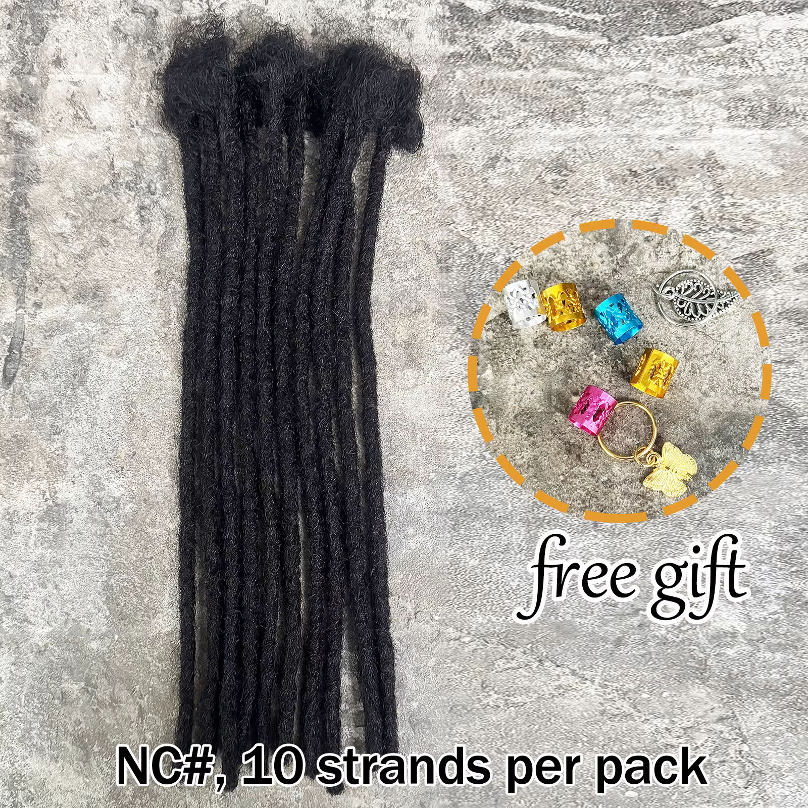 Extensions de dreadlocks en cheveux humains, largeur 0,6 cm, 4-20 pouces, extensions de locs permane