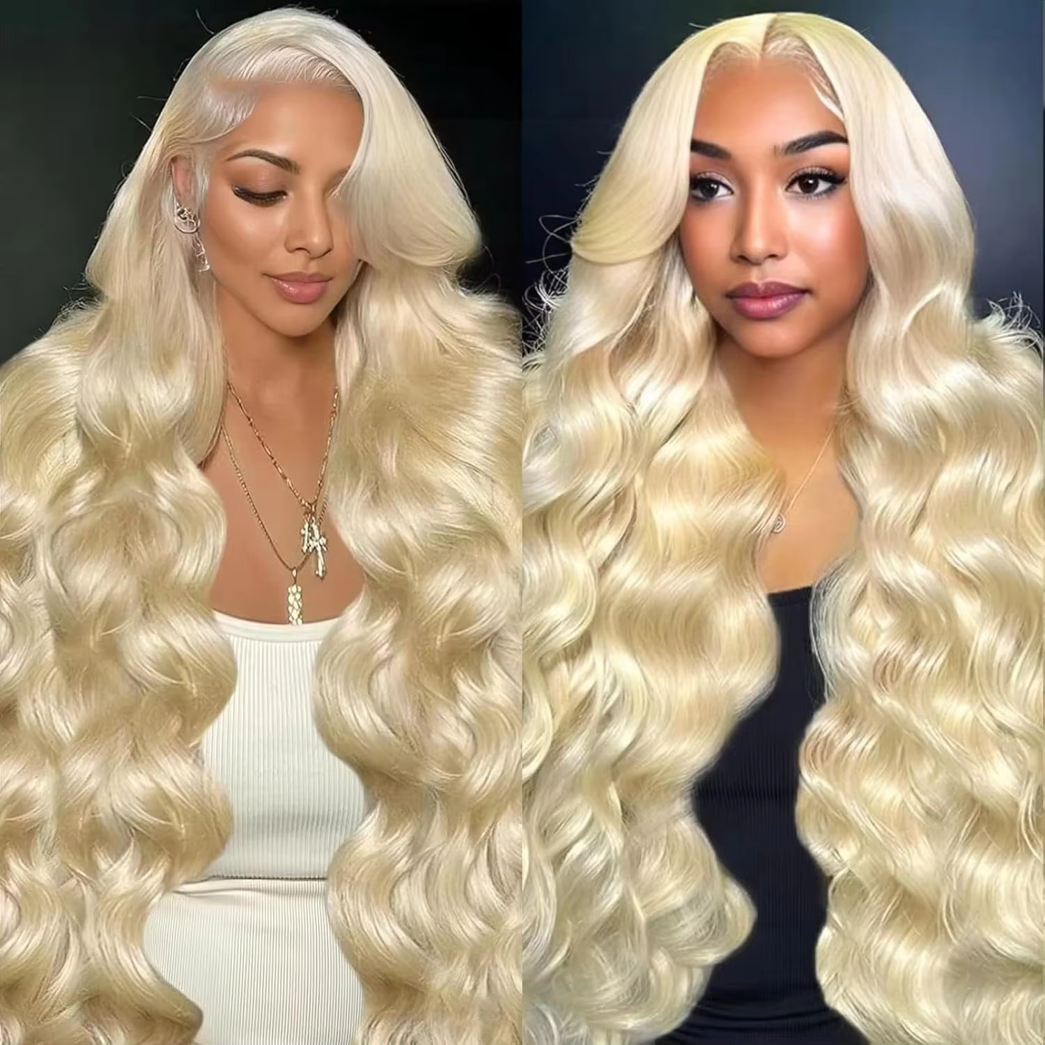Perruque frontale HD Lace Body Wave 613 blonde 13x6 de 30 pouces en cheveux humains colorés, haute d