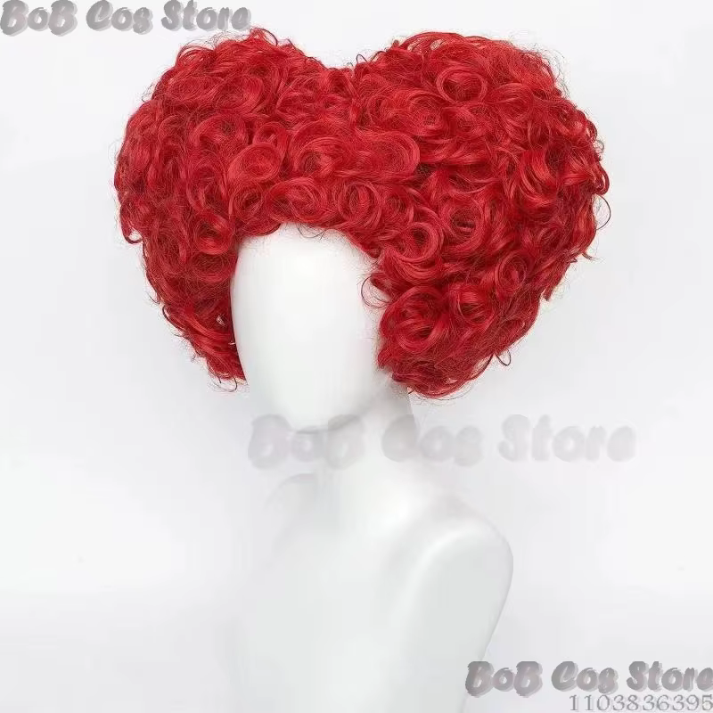 Perruque de cosplay de film Red Coussins pour femmes et filles, accessoire de tête complet, cheveux 