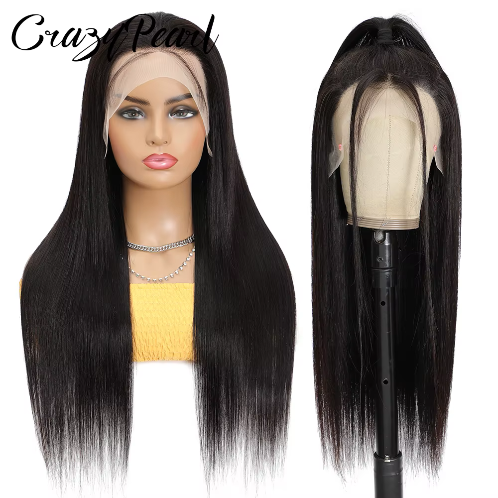 Perruques Lace Front 13x6 en Cheveux Humains pour Femmes, Densité 250%, HD Transparentes, Lisses, Pr