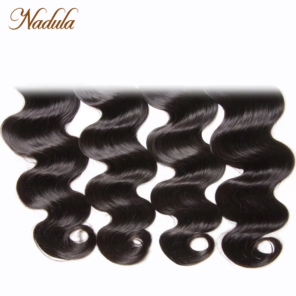 Nadula Hair Body Wave 4 pièces/lot, mèches brésiliennes 100% cheveux humains, extensions de cheveux 