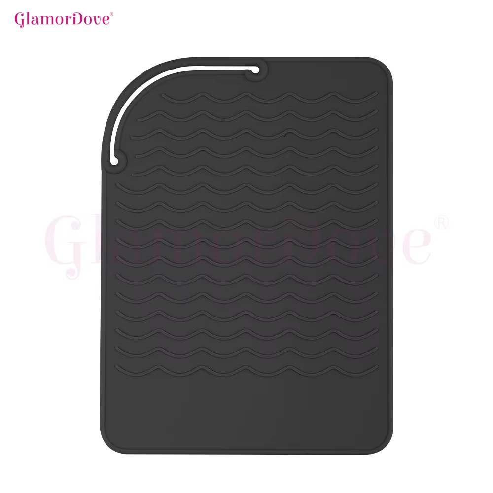 GlamorDove pour extensions de cheveux, tapis en silicone résistant à la chaleur – Tapis antidérapant