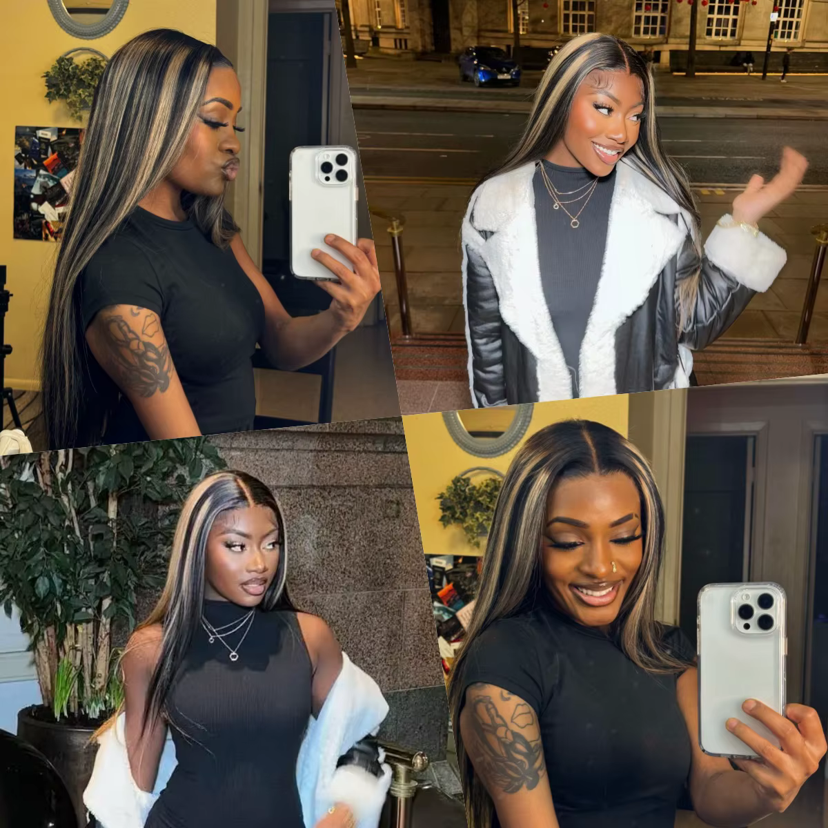 Mise à niveau 13x6 mettre en évidence perruques cheveux humains pour les femmes 1B 27 Blonde dentell