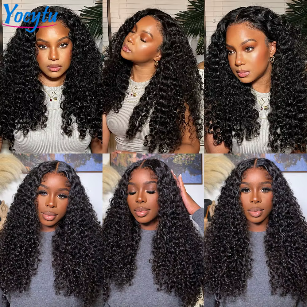 YOCYTU 242424 Pouces Tissage Humain Hair Curly Wave Tissage Brésilien 100% Cheveux Humain 12A Tissag