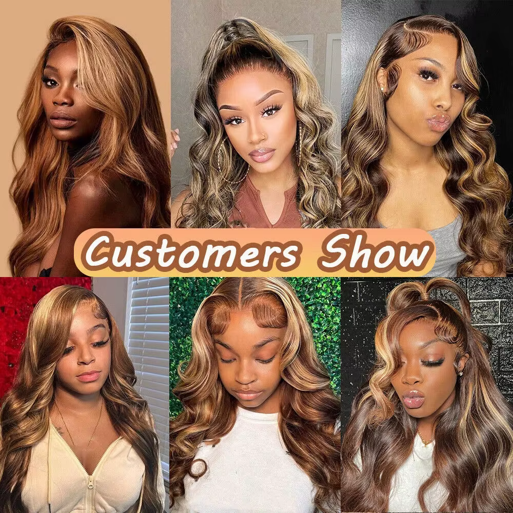 Extensions de Cheveux Humains Ondulés Ombrés de 30, 40, 50 Pouces, Mèches Blondes Non Traitées, Chev