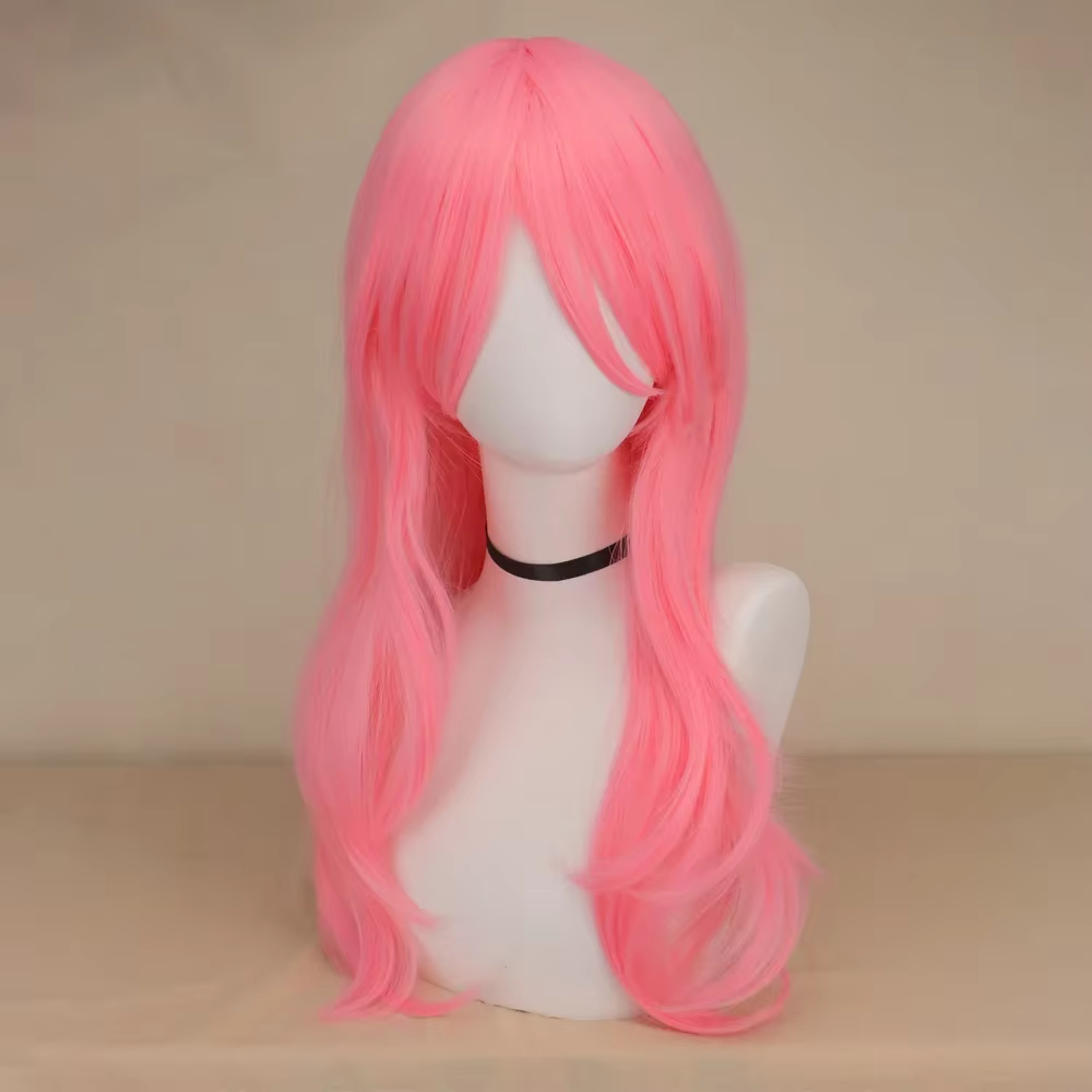 Fluttershy Anime Cosplay Perruque Synthétique, Cheveux Longs Bouclés, Perruque Ondulée Rose, Perruqu