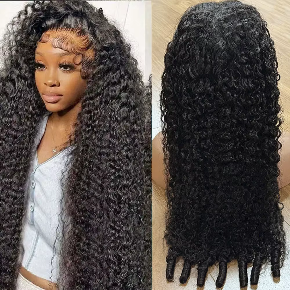 Perruques de cheveux humains ondulés bouclés birmans sans colle, prêtes à porter, mise à niveau de l