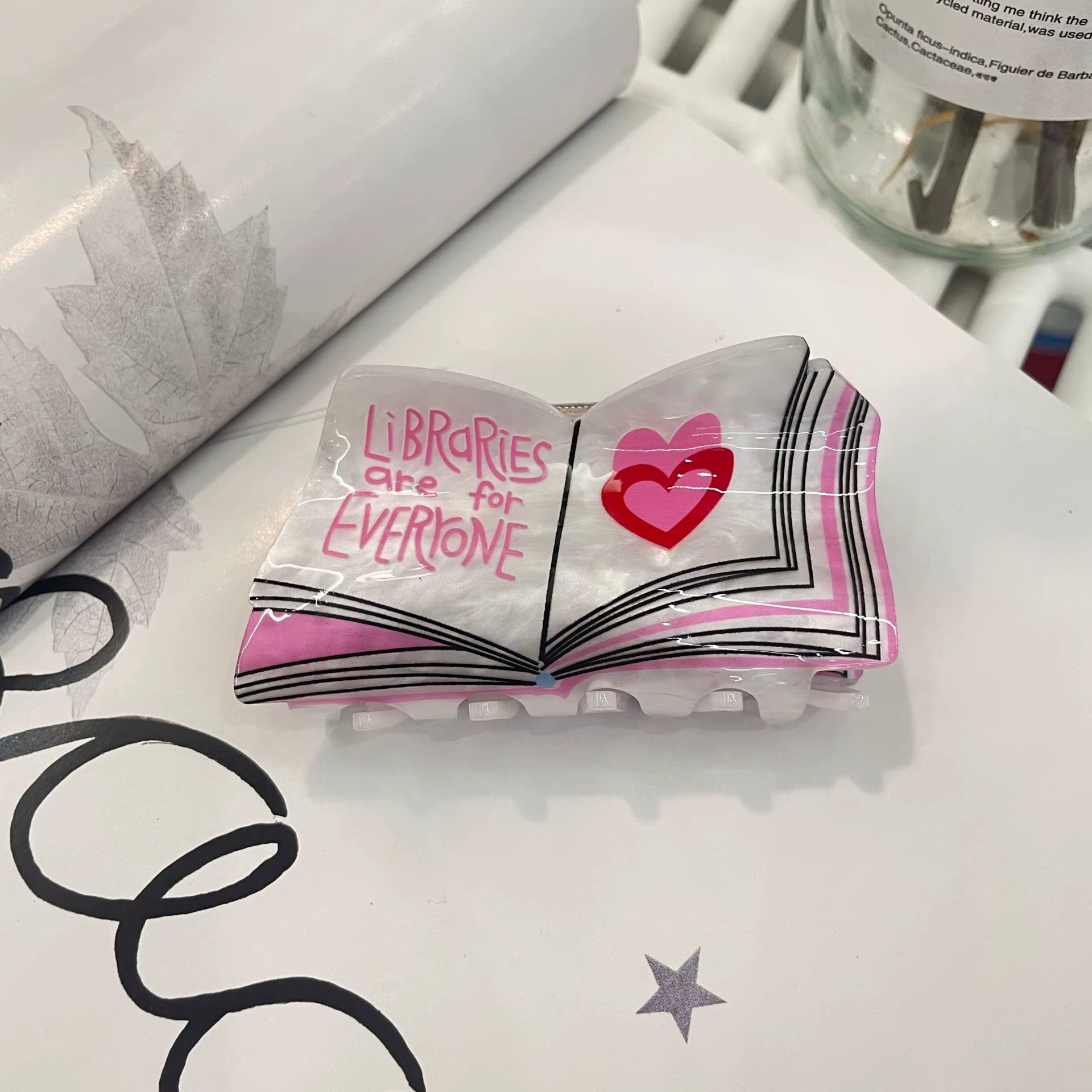 Pinces à cheveux pour femmes, accessoires de cheveux de dessin animé coréen, couleur rose, Dopamine