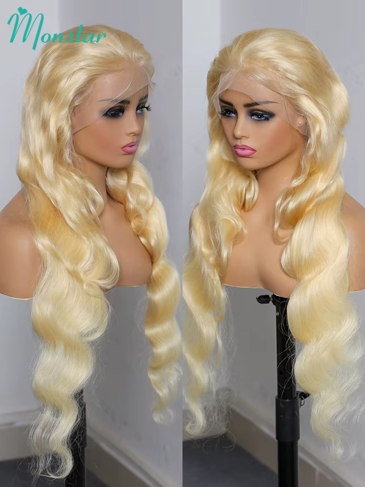13x4 13x6 360 Transparent 613 Hd dentelle frontale perruque miel blond couleur brésilienne vague de