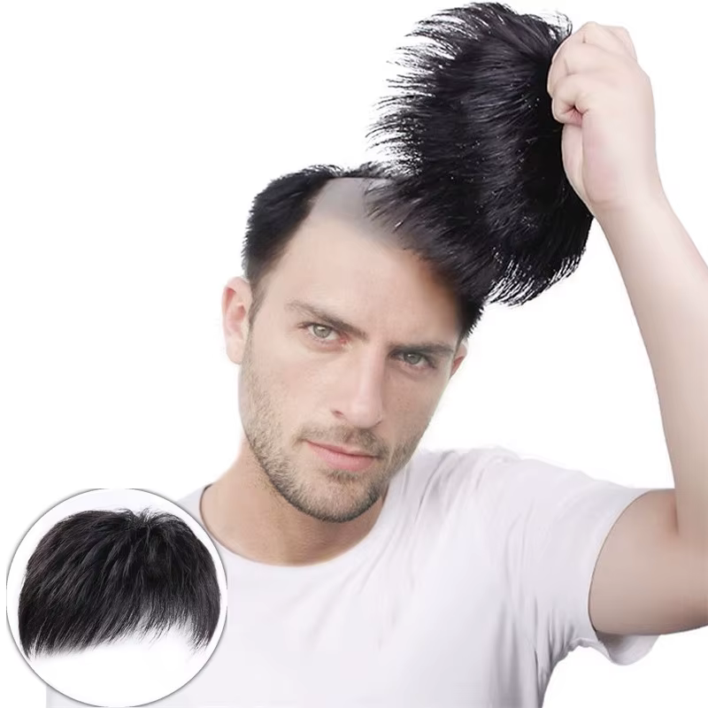 Perruque la plus vendue pour hommes, cheveux courts en pouces, patch de cheveux supérieur, pièce en