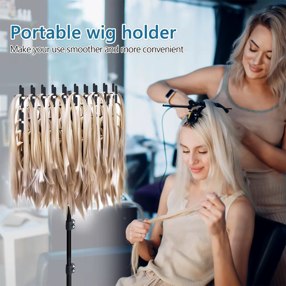 Support d'extension de cheveux, support de suspension, support de tressage, présentoir d'extension D