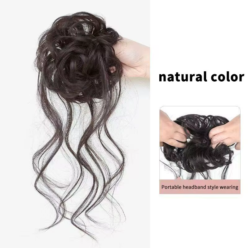 Chignon synthétique élégant et bouclé avec élastique, extension de cheveux volumineuse pour usage qu