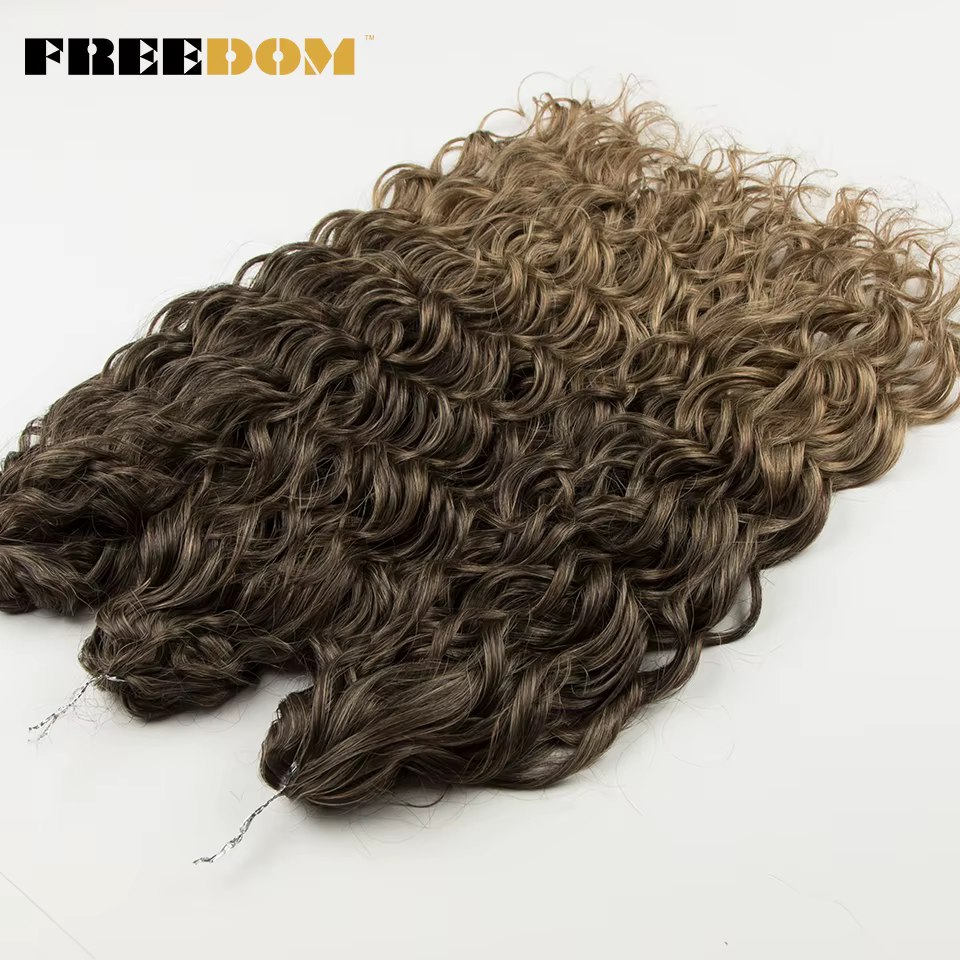Extensions de cheveux synthétiques tressées Deep Wave Jessica Hair, 20 pouces, 300g, couleur ombrée 