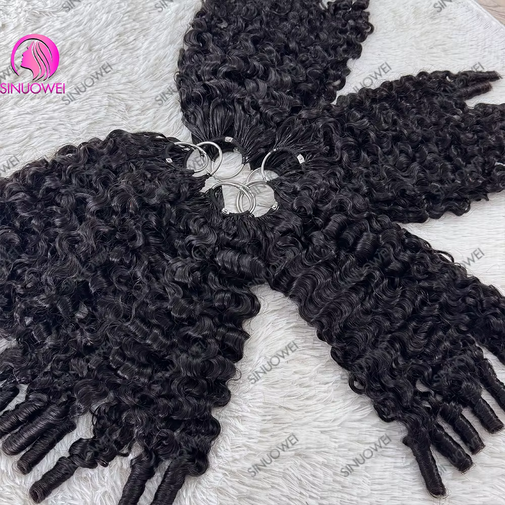 # Extensions de cheveux humains Remy bouclés à la kératine 99J Bourgogne Birmanie pour tresses au cr