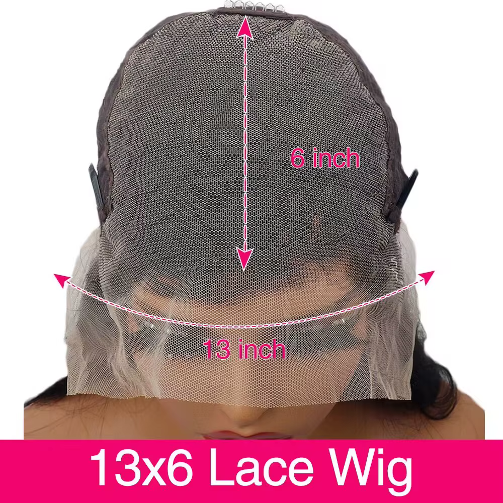Perruque Lace Front Wig Body Wave Brésilienne Naturelle, Cheveux Humains Transparent HD, 13x6, Densi