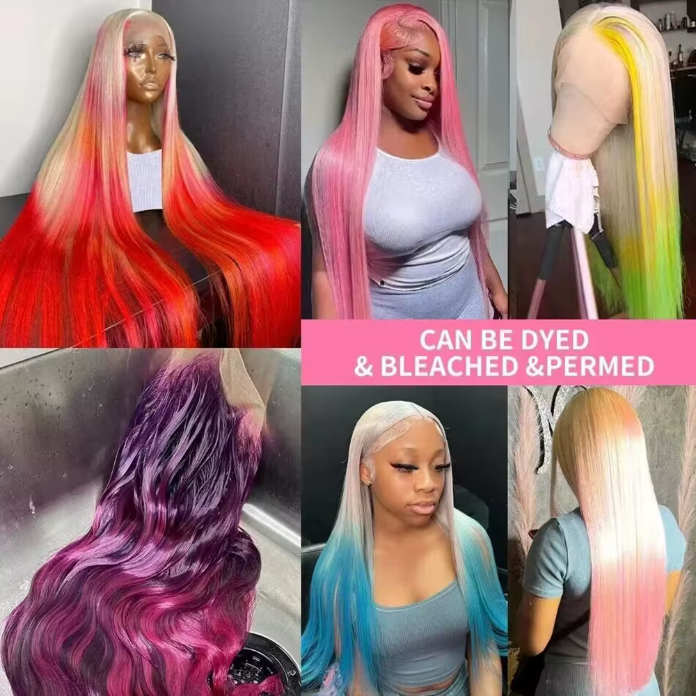 30 36 pouces 13x6 os droit 613 Hd miel blond dentelle avant perruques de cheveux humains brésilien 1