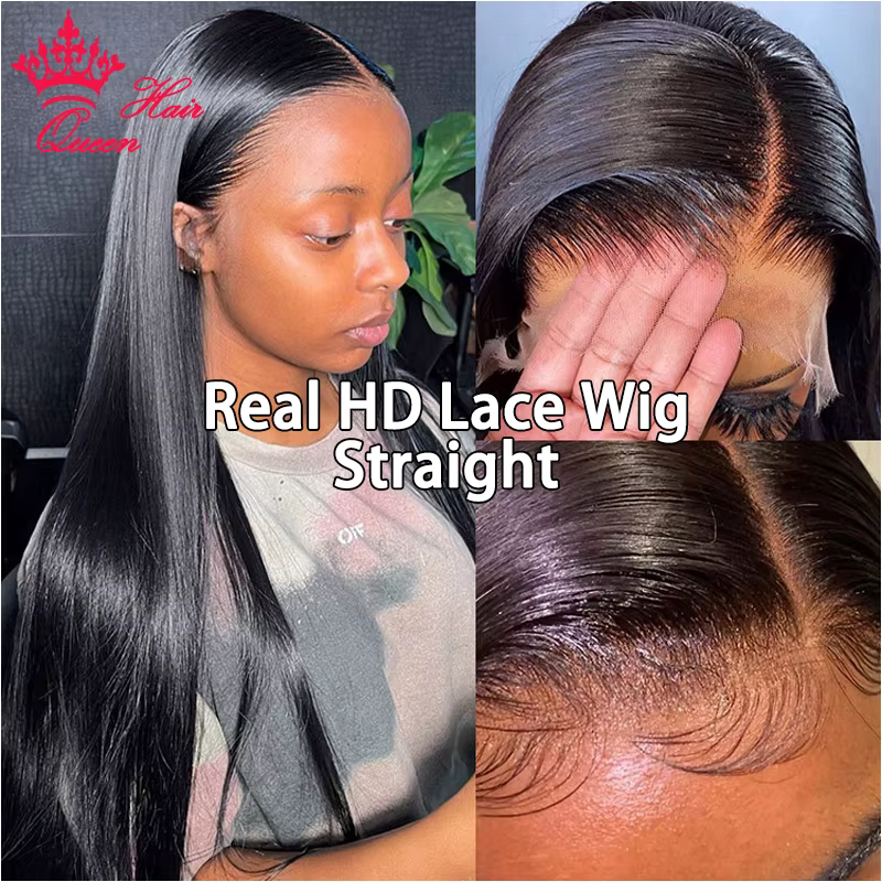 Invisible HD Transparent Lace Wigs 13x6 Lace Front Wig Brazilian Straight Lace Front Virgin Human Ra