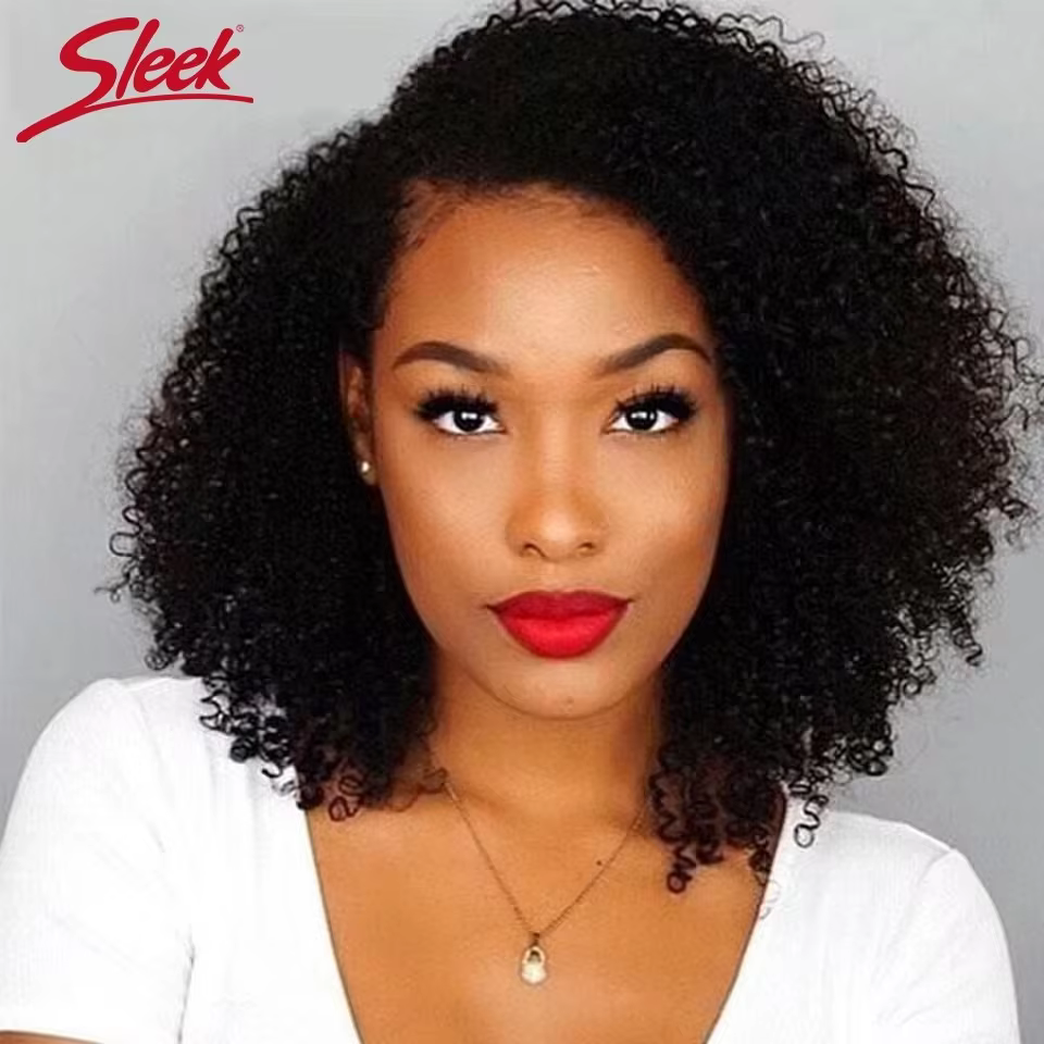 Élégant Afro crépus bouclés noir perruques de cheveux humains Ombre T1B/30 brésilien bouclés Machine