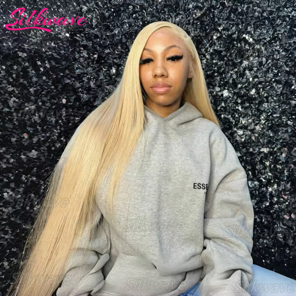 30 38 pouces perruque Blonde droite cheveux humains 13x4 13x6 Hd Blonde dentelle frontale 613 couleu