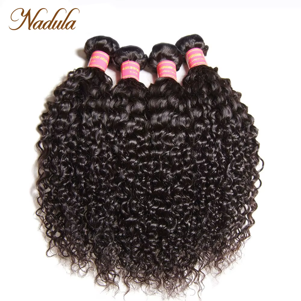 Nadula cheveux 4 pièces/lot cheveux bouclés brésiliens paquets 100% Extensions de cheveux humains 8-