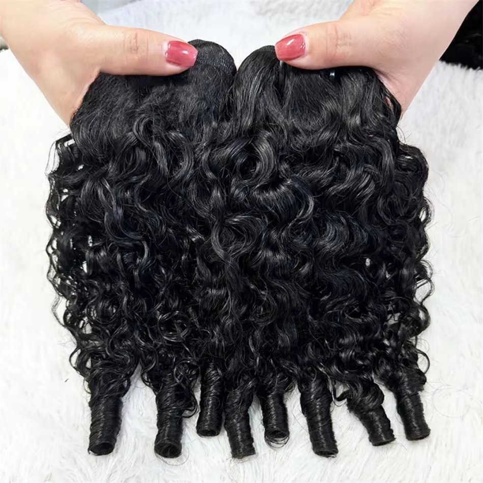 Lots de Cheveux Humains Bouclés Birmans 12A, Ondulés Type 3C4A, Non Traités, Bruts, à Coudre, Doux e