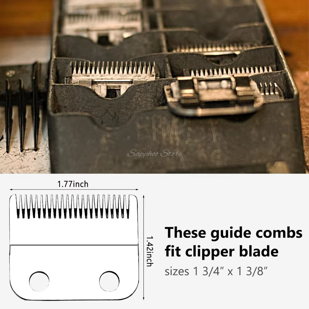 8 pièces de peignes guides pour tondeuse à cheveux Wahl, avec longueurs de coupe de 1,25 à 3 pouces,