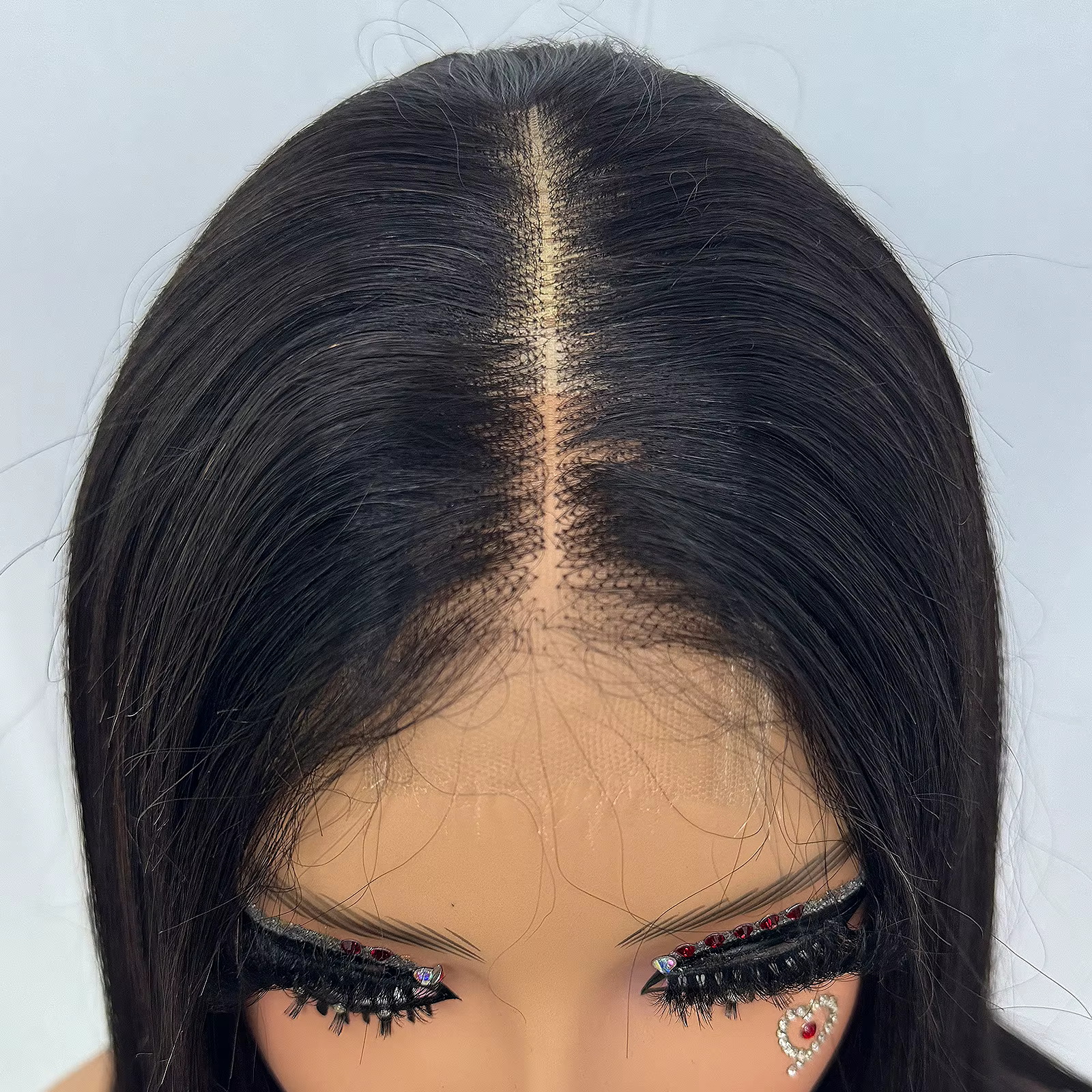 Perruque Lace Closure Wig Naturelle Brésilienne, Cheveux Lisses, Double Proximité, HD, 1BT4, 16A, 2x