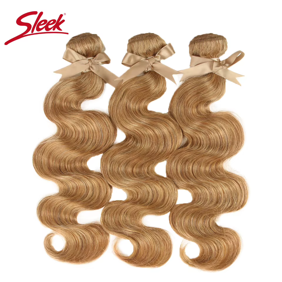 Mèches brésiliennes naturelles Remy Body Wave, élégantes, blond miel, 27 couleurs, 8 à 26 pouces, Ex