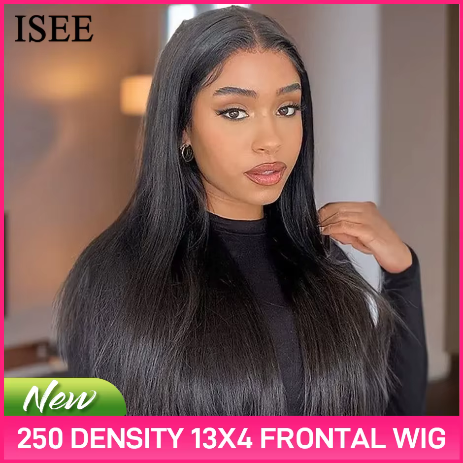 250% densité droite dentelle avant perruques de cheveux humains pour les femmes malaisienne droite d