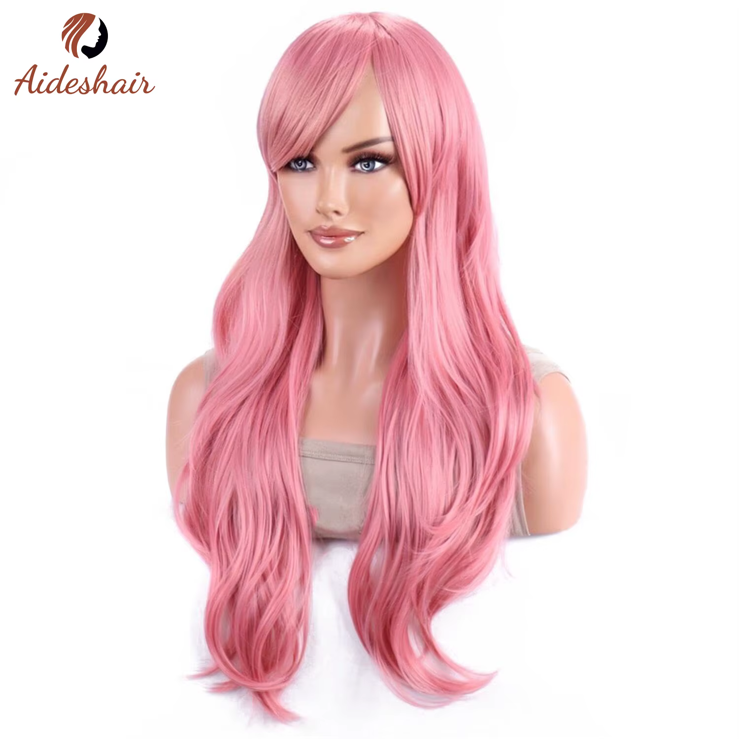 Aideshair perruque synthétique perruques de mode 28 "70 cm de long cheveux bouclés ondulés résistant