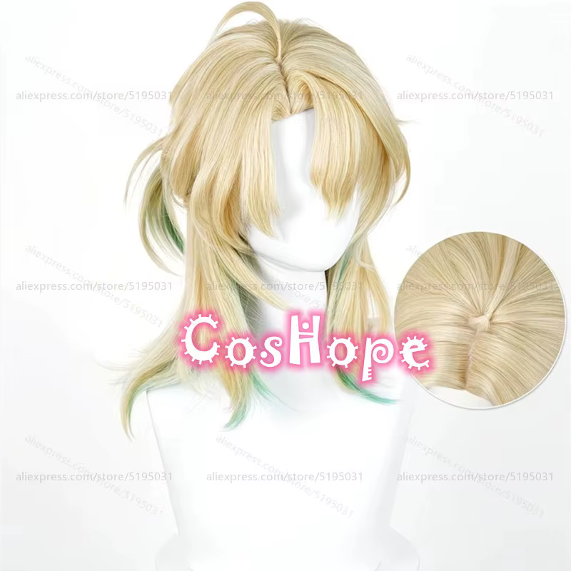 Luuk Hcrsscn Cosplay perruque Herssen 45 cm courte couleur mixte perruque Anime résistant à la chale