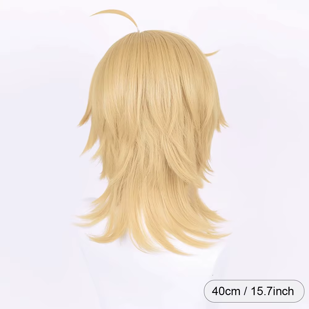 Perruque synthétique courte et lisse à tête de mulet Blonde avec frange, perruque moelleuse de jeu d