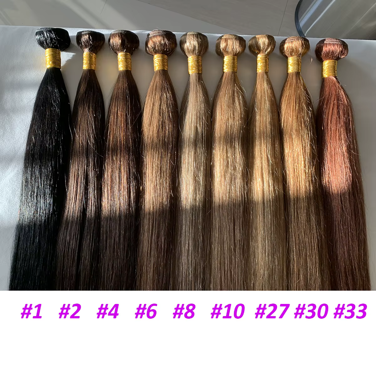 # 6 # 8 # 10 paquets de cheveux humains droits en gros paquets de tissage de cheveux personnaliser E