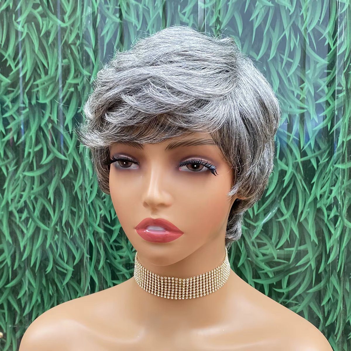 Miss Rola – perruques brésiliennes à reflets gris, 100% cheveux naturels, naissance des cheveux natu