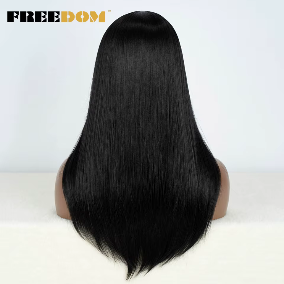 FREEDOM cheveux synthétiques avant de lacet perruques pour les femmes noires droite Bob perruques 22