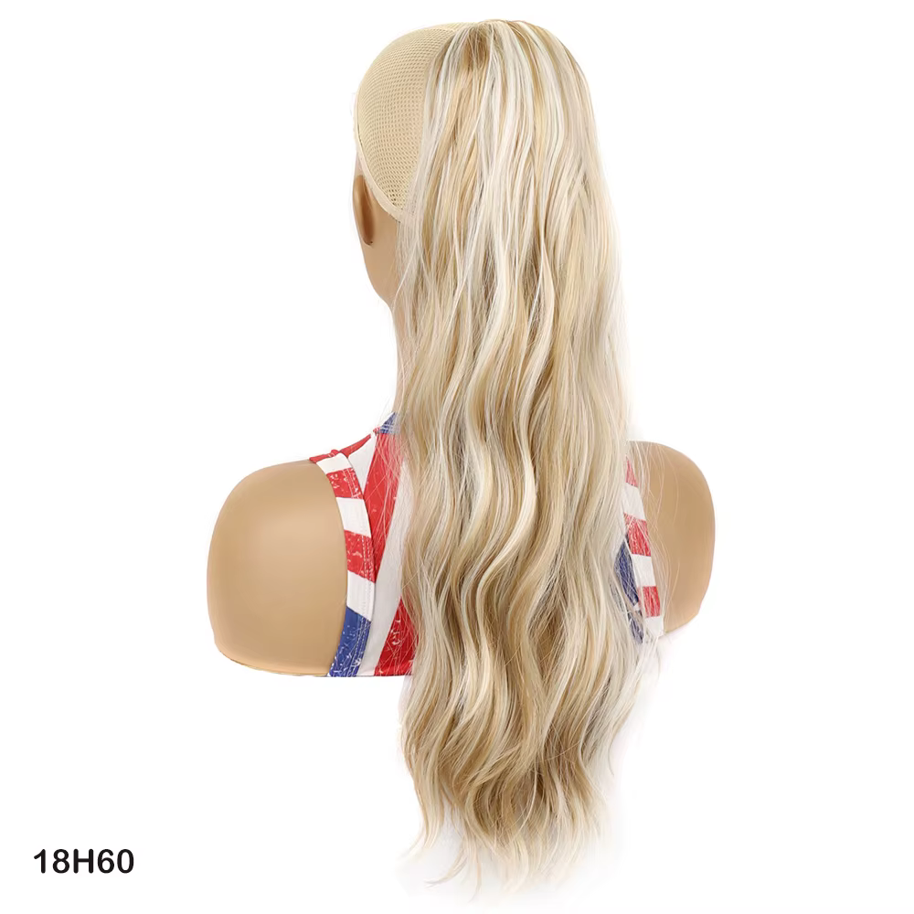 Jeedou – extension de cheveux synthétiques ondulés longs à deux tons, facile à porter, avec cordon d