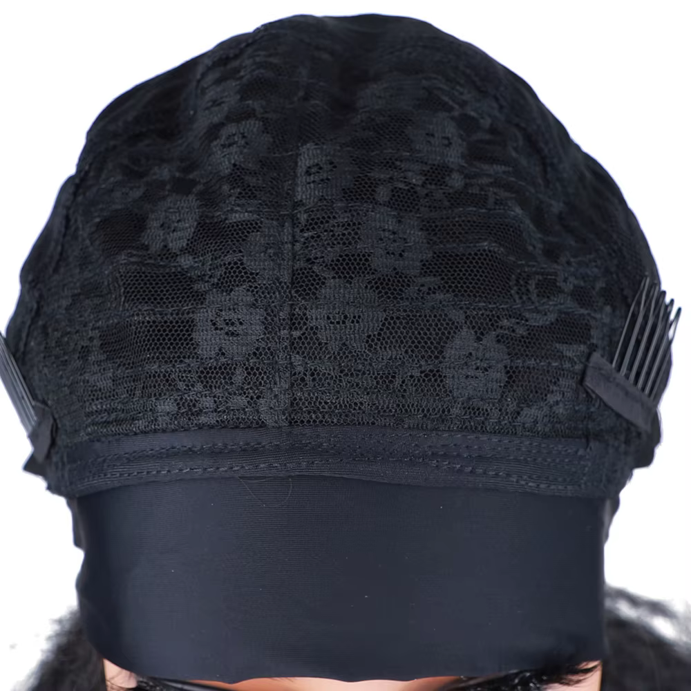 Perruque synthétique courte crépue droite perruque de cheveux synthétiques haute bouffée perruque de