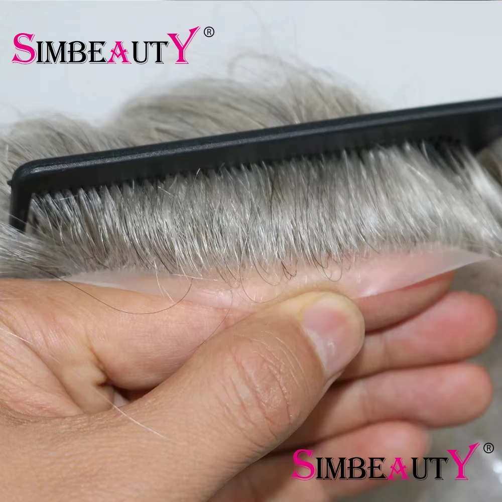 Lumière 80% densité 0.02mm Utral peau mince ligne de cheveux Invisible blanc argent gris noir 1B65 1